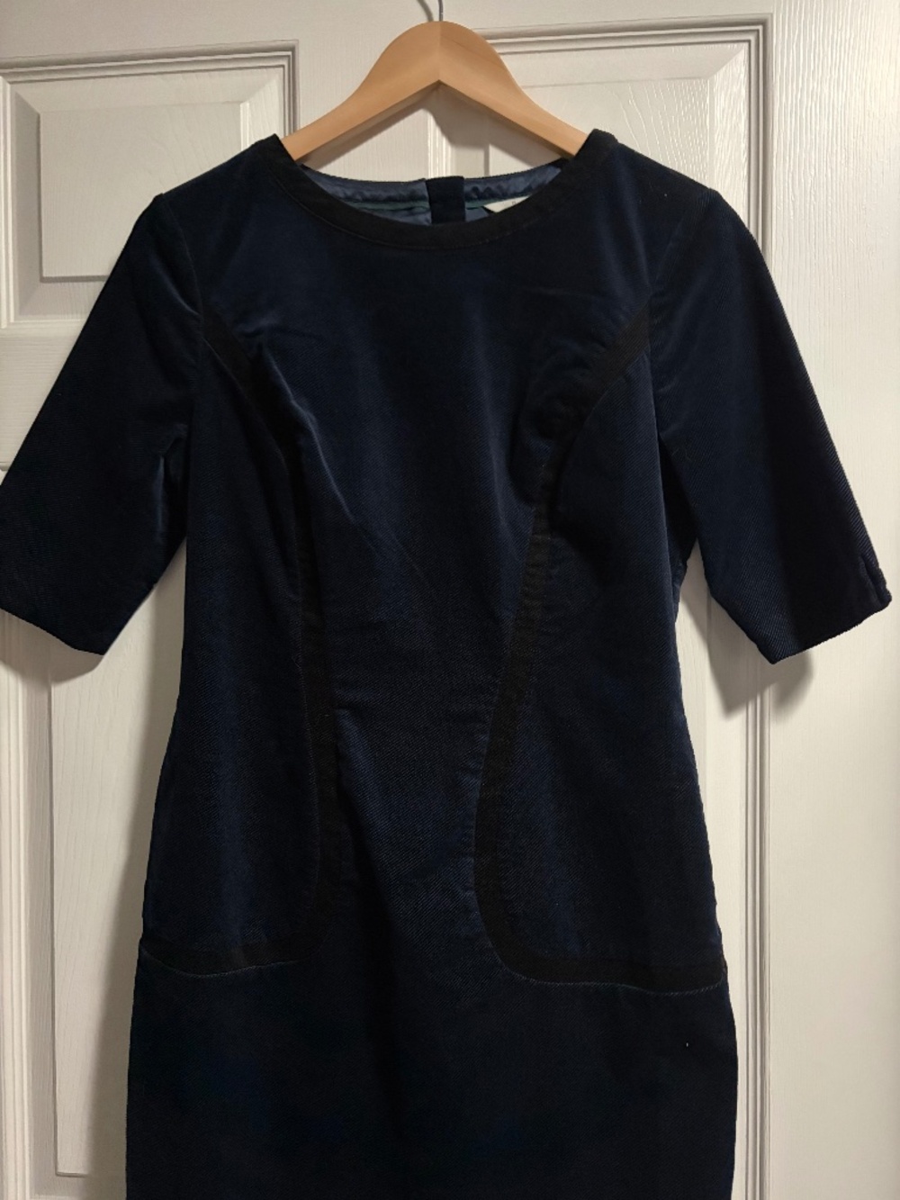 Boden navy corduroy dress